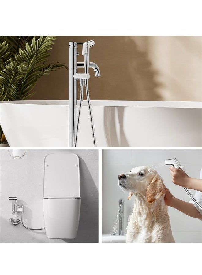 HOMESTAR Shower Hose Bidet Hose, 150 cm Stainless Steel Shower Head Hose, Bidet Hose, 360°Anti-twist Shower Pipe, Silver - Image 4